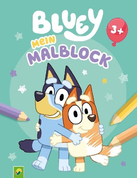 Bluey Mein Malblock für Kinder ab 3 Jahren