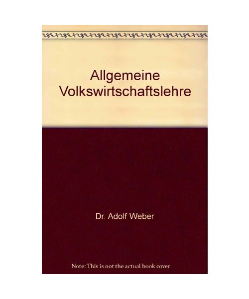 Allgemeine Volkswirtschaftslehre