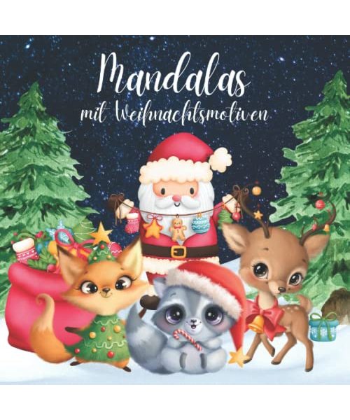 Mandalas mit Weihnachtsmotiven: Mandala Malbuch fu?r Kinder, Erwachsene und Senioren. Malspaß zu Weihnachten.