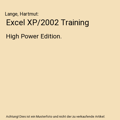 Excel XP/2002 Training