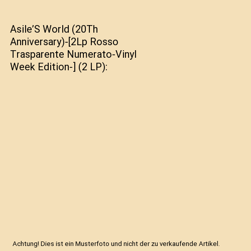 Asile’S World (20Th Anniversary)-[2Lp Rosso Trasparente Numerato-Vinyl Week Edition-] (2 LP)