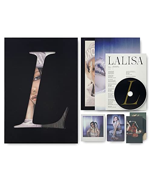 BLACKPINK LISA FIRST SINGLE ALBUM - LALISA [ BLACK VER. ] PHOTOBOOK + LYRICS PAPER + CD + PHOTOCARD + POLAROID + DOUBLE-SIDED POSTER