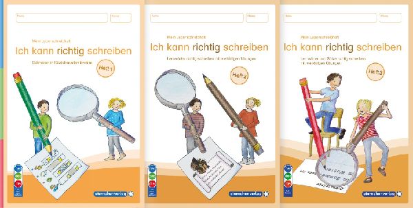 Mein Lupenschreibheft 1 bis 3 - Ich kann richtig schreiben - Ausgabe mit Artikelkennzeichnung (DaZ)