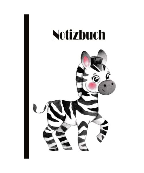 Zebra Notizbuch: Zebra Notizbuch Breites liniertes, liniertes Papiernotizbuch für Schule, Studenten, Geschenk für Kinder, Jungen, Mädchen, Teenager und Zebraliebhaber