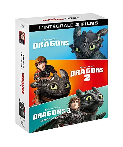 Coffret dragons 1 à 3 : dragons ; dragons 2 ; le monde caché [Blu-ray] [FR Import]