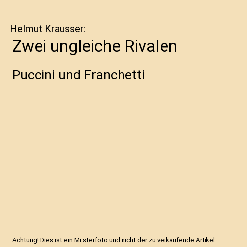 Zwei ungleiche Rivalen