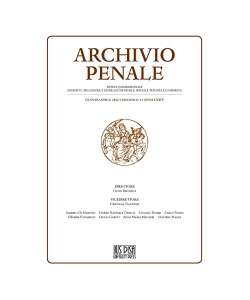 ARCHIVIO PENALE 1/2022