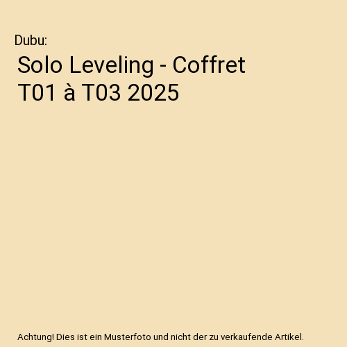 Solo Leveling - Coffret T01 à T03 2025