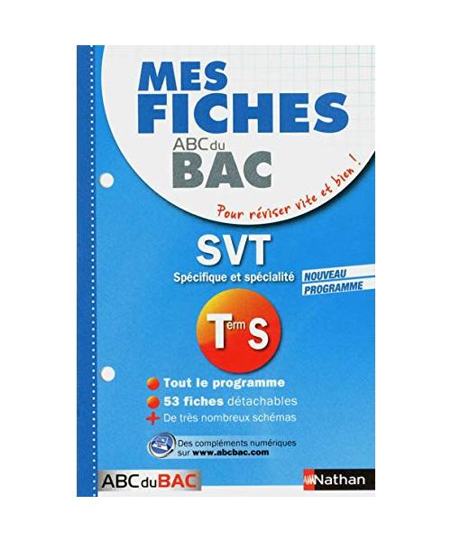 MES FICHES ABC BAC SVT TERM S SPECIFIQUE ET SPECIALITE