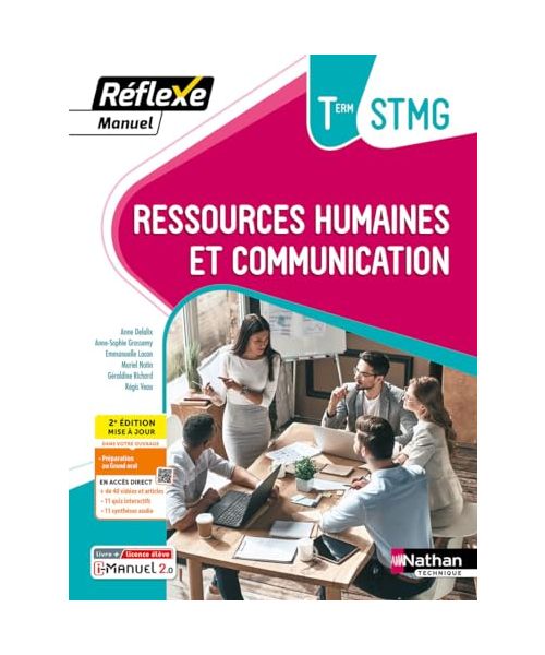 Manuel Réflexe - Ressources humaines et Communication Tle STMG BAC STMG - 2024 - Manuel - élève - + iManuel