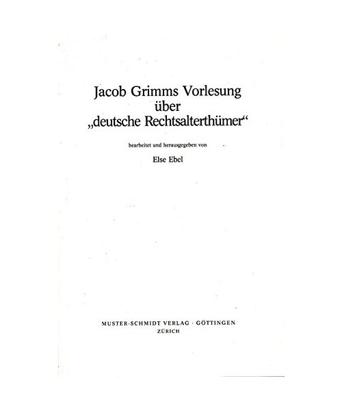 Jacob Grimms Vorlesung