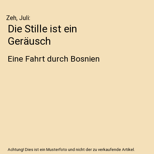 Die Stille ist ein Geräusch