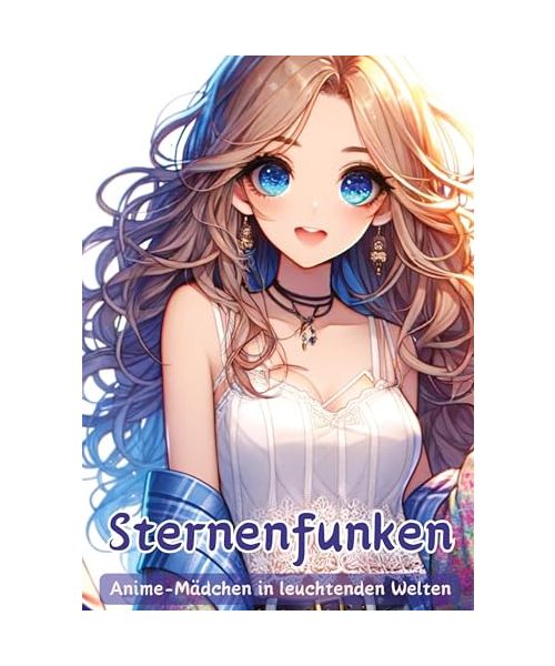 Sternenfunken: Anime-Mädchen in leuchtenden Welten