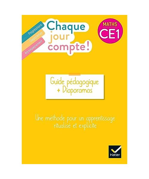 Chaque jour compte - Maths CE1 Ed. 2023 - Guide bi média et accès site + PPT: Guide pédagogique + Diaporamas