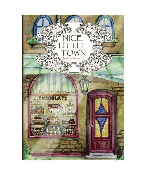 Adult Coloring Book: Nice Little Town