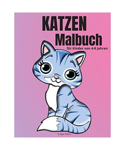 Katzen-Malbuch für Kinder von 4-8 Jahren