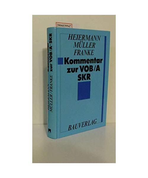 Kommentar zur VOB/A-SKR