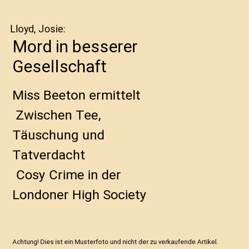 Mord in besserer Gesellschaft