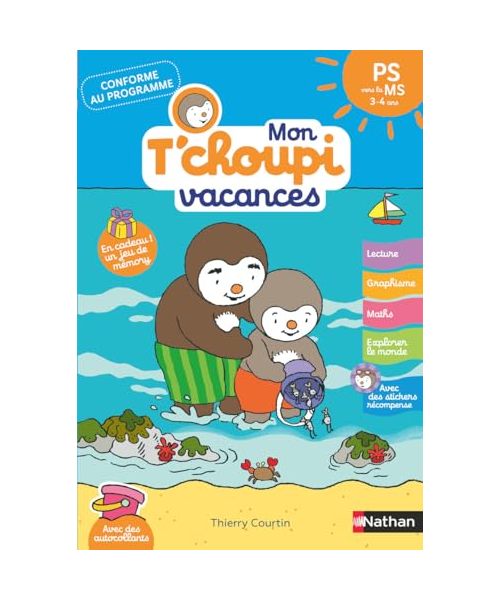 Mon Tchoupi Vacances PS vers la MS 3-4 ans