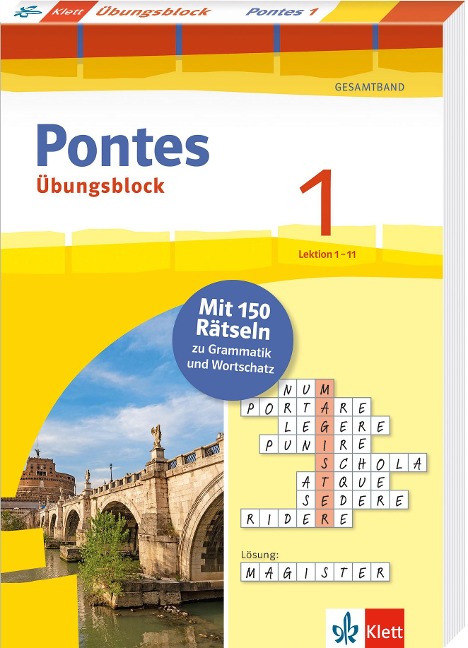 Pontes 1 Gesamtband (ab 2020) - Übungsblock zum Schulbuch 1. Lernjahr.  Lektion 1-11