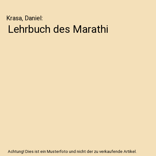 Lehrbuch des Marathi