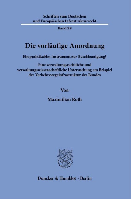 Die vorläufige Anordnung