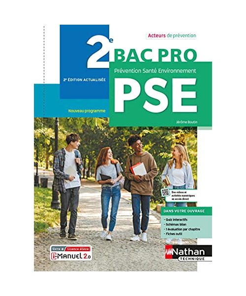 Prévention Santé Environnement - 2ème Bac pro (Acteurs de prévention) Livre + licence élève - 2021