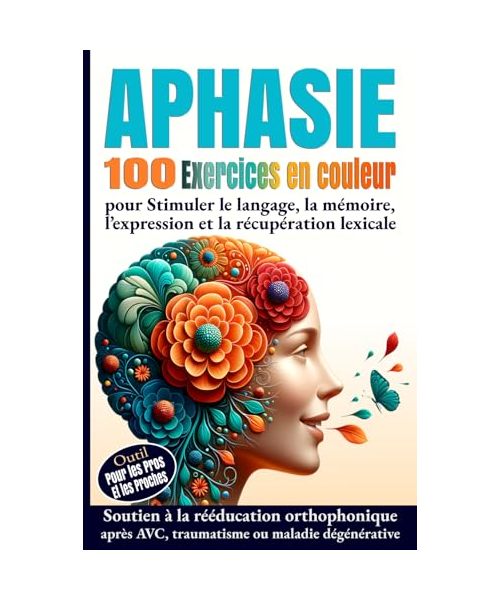 Aphasie 100 Exercices en Couleur pour Stimuler le langage, la mémoire, l’expression et la récupération lexicale: Soutien à la rééducation orthophonique après AVC, traumatisme ou maladie dégénérative