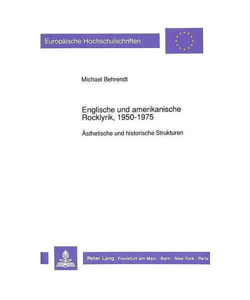 Englische und amerikanische Rocklyrik, 1950-1975