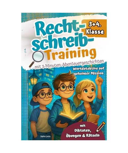 Rechtschreibtraining 3+4. Klasse I Mit 3-Minuten-Abenteuergeschichten -Wortdetektive auf geheimer Mission - Mit Diktaten, Übungen & Rätseln. Effektiv lernen mit Abenteuern und Spaß