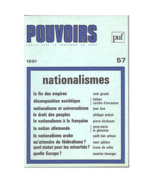 Pouvoirs, n° 57. Nationalismes (57)