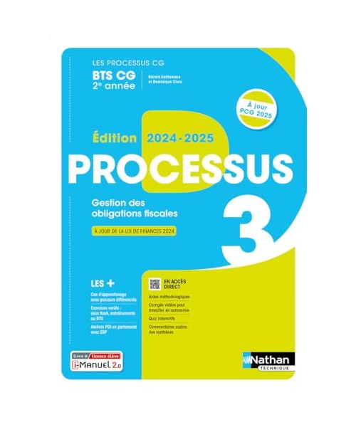 Les processus BTS CG - Processus 3 BTS CG 2ème année - 2024 - Manuel - élève - + iManuel