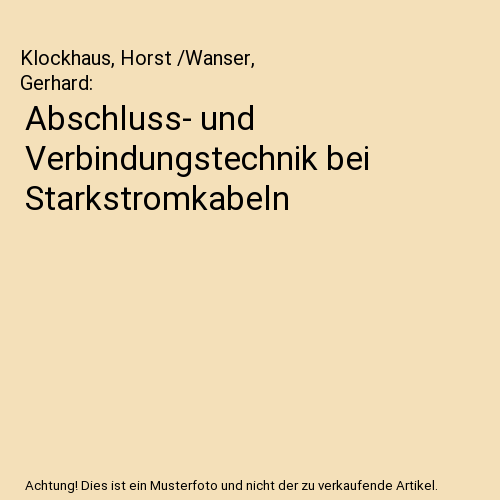 Abschluss- und Verbindungstechnik bei Starkstromkabeln