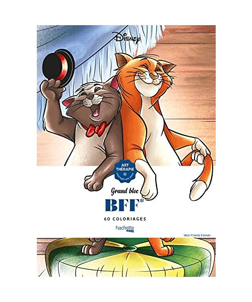 Grand bloc Disney BFF: 60 coloriages