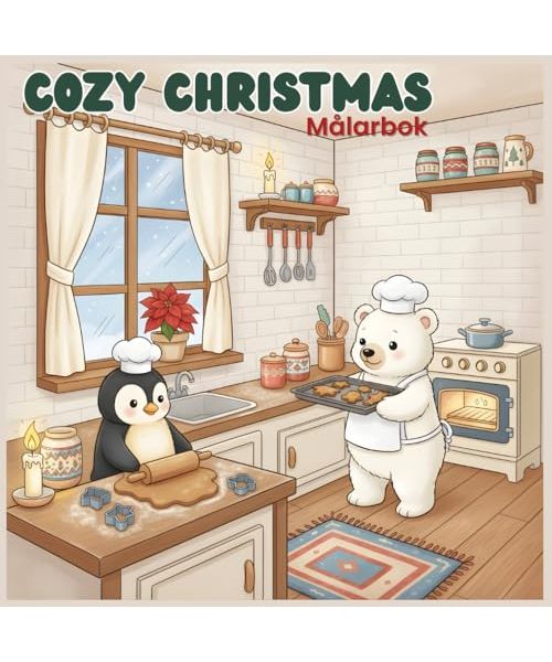 Cozy Christmas Målarbok: Målarbok för Vuxna och Barn: Mysiga Djur, Julbak, och Vintermotiv för Avkoppling och Stresslindring