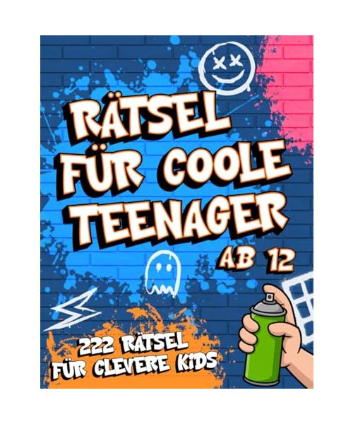 Rätsel für Teenager ab 12: Offline Beschäftigung mit Kniffligen Labyrinthen, Knobelaufgaben, Kreuzworträtseln, Wortsuche, Quizfragen, Sudoku & Mehr für Clevere Jugendliche