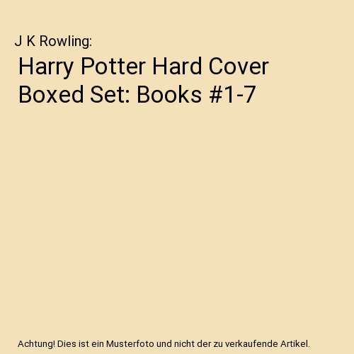 Harry Potter Hard Cover Boxed Set: Books #1-7