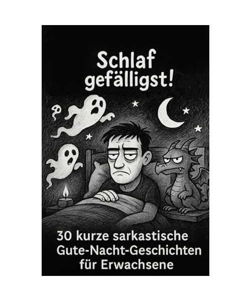 Schlaf gefälligst!: 30 kurze, sarkastische Gute-Nacht-Geschichten für Erwachsene – absurd, humorvoll & ideal zum Einschlafen mit einem Grinsen