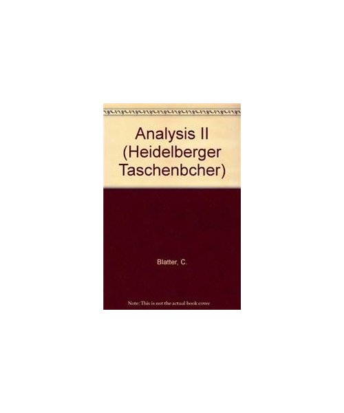 Analysis II (Heidelberger Taschenbücher, 152)