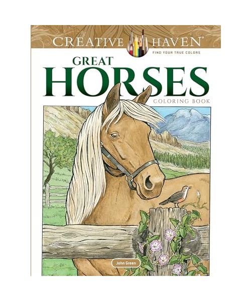 Creative Haven Great Horses Coloring Book