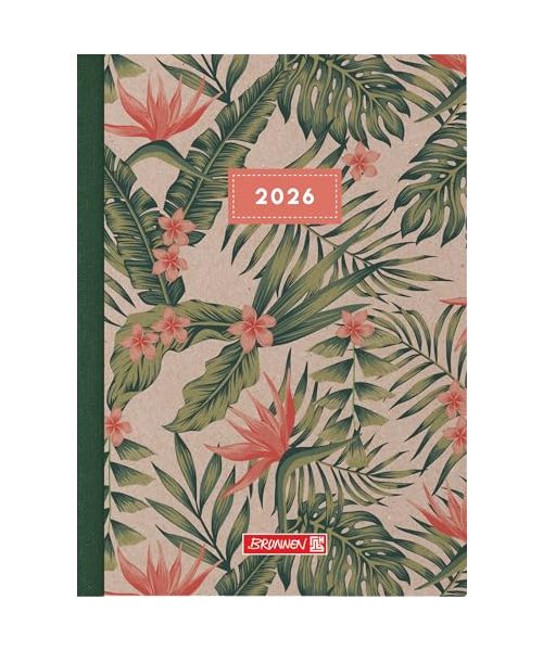 BRUNNEN 1079515016 | Buchkalender Mod. 795 2026 "Tropical" | A5, Papier