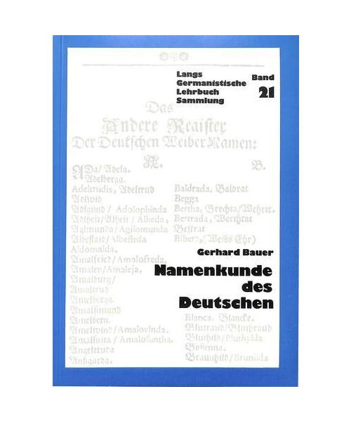 Namenkunde Des Deutschen