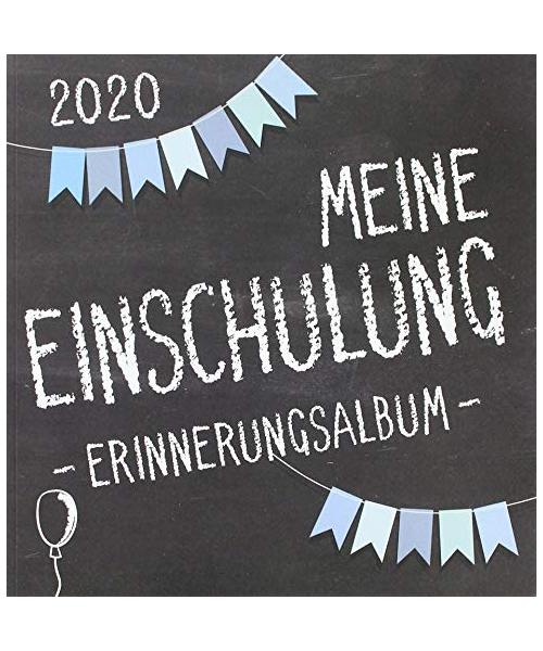 Meine Einschulung 2020 Erinnerungsalbum zum Schulanfang für Jungen: Gästebuch & Fotoalbum als Geschenk für die Schultüte zum ersten Schultag