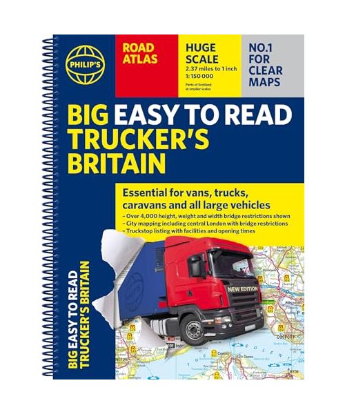 Philip's Big Easy to Read Trucker's Road Atlas Britain