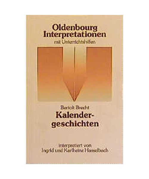 Oldenbourg Interpretationen, Bd.32, Kalendergeschichten