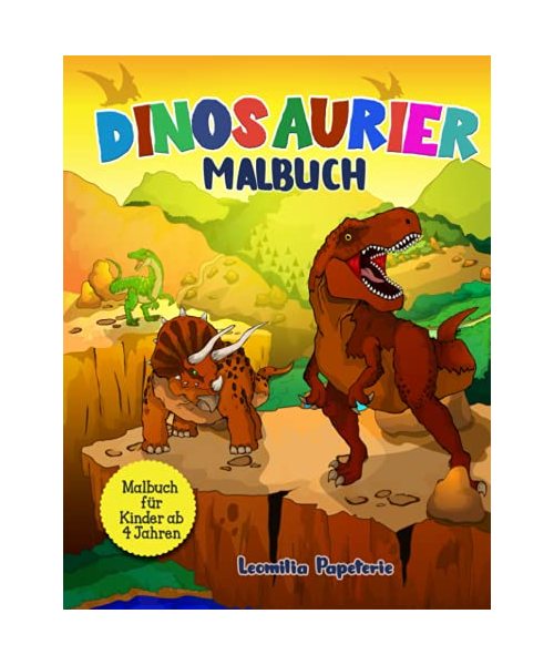 DINOSAURIER MALBUCH: Das Dino Malbuch für Kinder ab 4 Jahren
