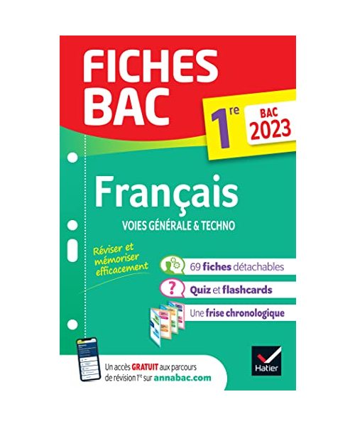 Fiches bac Français 1re générale & techno Bac 2023: nouveau programme de Première
