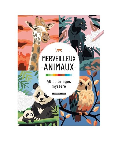 Merveilleux animaux - 40 coloriages mystère