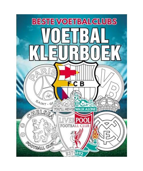 Voetbal Kleurboek - Beste Voetbalclubs: Kleur de Wapenschilden van Topclubs – Perfect voor Jonge Voetbalfans