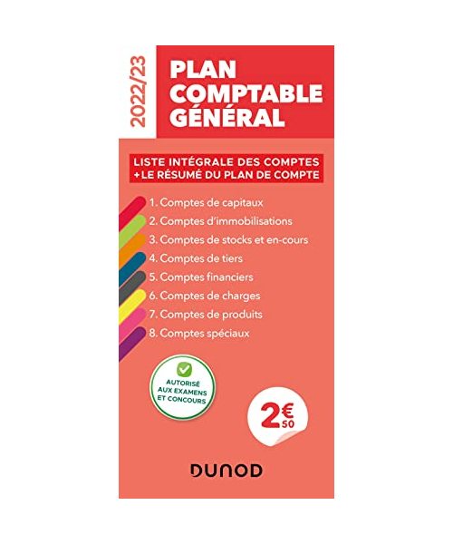 Plan comptable général 2022/23: Liste intégrale des comptes (2022-2023)